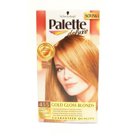 Schwarzkopf Palette Deluxe starajúcich 7 olejov farba na vlasy 455 Žiarivo zlatá škoricová