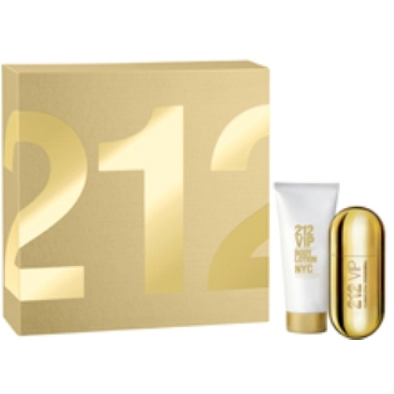 Carolina Herrera 212 VIP parfumovaná voda 50 ml + telové mlieko 100 ml, darčeková sada