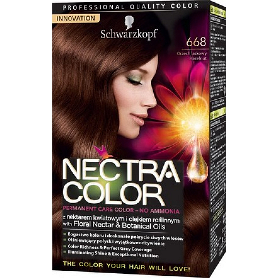 Schwarzkopf Nectra Color farba na vlasy 668 Oriešok