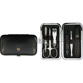 Kellermann 3 Swords Luxusná manikúra 6 dielna Articial Leather z vysoko kvalitnej umelej kože Black 7845 FN