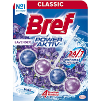Bref WC Power Aktiv Levanduľa, WC blok v guľôčkach, levanduľa, 50 g