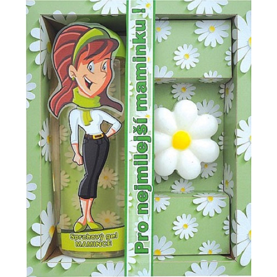 Bohemia Gifts Pre najlepšie mamičku sprchový gél 300 ml + ručne vyrábané mydlo kvetina 50 g, kozmetická sada