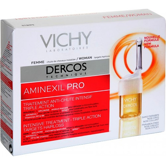 Vichy Dercos Aminexil Pro Intenzívna kúra proti vypadávaniu vlasov pre ženy 18 x 6 ml
