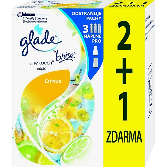 Glade One Touch Citrus mini sprej náhradná náplň do osviežovača vzduchu 3 x 10 ml