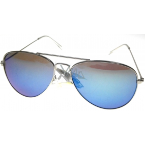 Dudes & dudettes Slnečné okuliare pre deti strieborné modrá skla JK5570