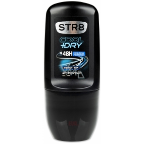 Str8 Skin Protect Cool + Dry Midnight Run 48h guličkový antiperspirant dezodorant roll-on pre mužov 50 ml