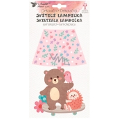 Lampička na stenu samolepiace svietiace LED medvedík 19 cm