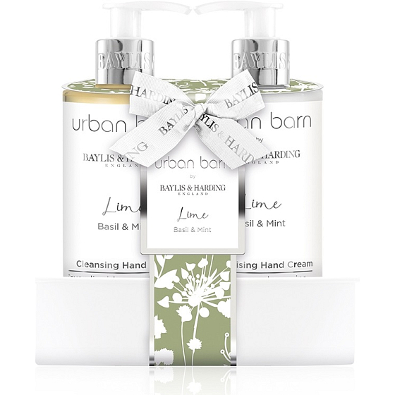 Baylis & Harding Limetka, Bazalka a Mäta umývací gél na telo i ruky 300 ml + mlieko na telo i ruky 300 ml, kozmetická sada