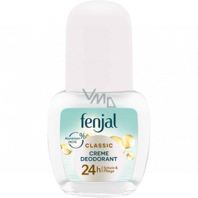 Fenjal Classic 24h guľôčkový dezodorant roll-on bez alkoholu pre ženy 50 ml
