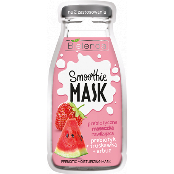 Bielenda Smoothie Mask Prebiotic Jahoda + melón hydratačná pleťová maska 10 g