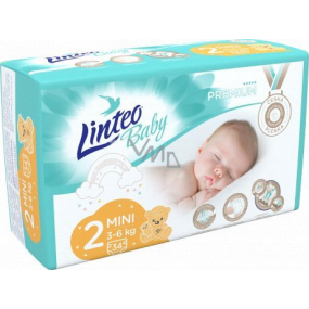 Linteo Baby Premium 2 Mini 3 - 6 kg jednorazové plienky 34 kusov