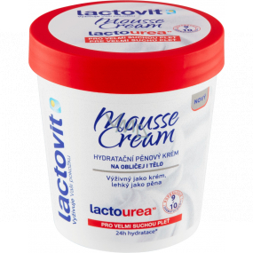 Lactovit Lactourea Mousse Cream hydratačný penový krém na tvár aj telo pre veľmi suchú pokožku 250 ml