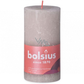 Bolsius Rustic sviečka šedá valec 68 x 130 mm