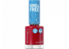 Rimmel London Kind & Free lak na nechty 156 Poppy Pop Red 8 ml