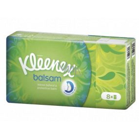 Kleenex Balsam Hanks hygienické vreckovky štvorvrstvové 8 x 9 kusov