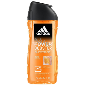 Adidas Power Booster 3v1 sprchový gél na telo, vlasy a pokožku pre mužov 250 ml