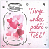 Albi Magnet s reliéfom Moje srdce patrí tebe! 6,5 x 6,5 cm