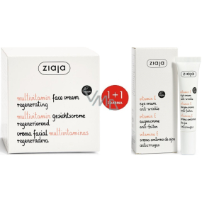Ziaja Multivitamínový regeneračný pleťový krém 50 ml + očný krém 15 ml, dvojbalenie