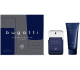Bugatti Signature Blue toaletná voda 100 ml + sprchový gél 200 ml, darčeková súprava pre mužov