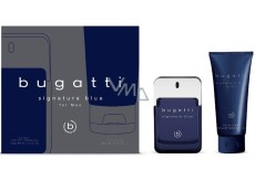 Bugatti Signature Blue toaletná voda 100 ml + sprchový gél 200 ml, darčeková súprava pre mužov