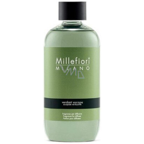 Millefiori Milano Natural Verdant Escape - Útek do zelene Náplň do difuzéra pre vonné stonky 250 ml