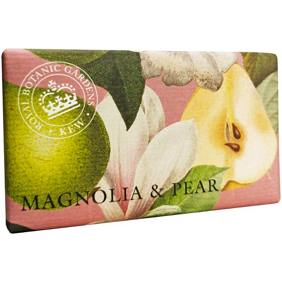 English Soap Magnólia & Pear prírodné parfumované toaletné mydlo s bambuckým maslom 240 g