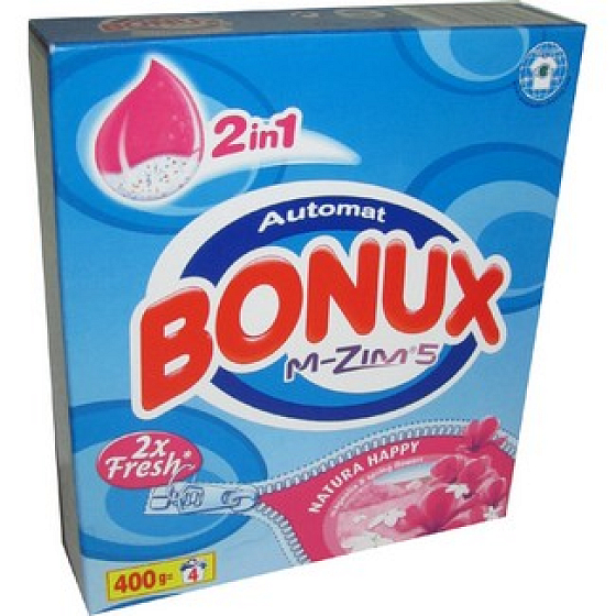 Bonux Natura Happy 2v1 prací prášok 400 g