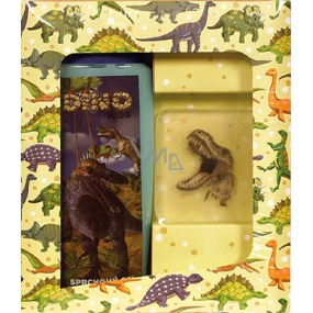 Bohemia Gifts Kids Dino sprchový gél 300 ml (modrý) + mydlo 70 g, kozmetická sada