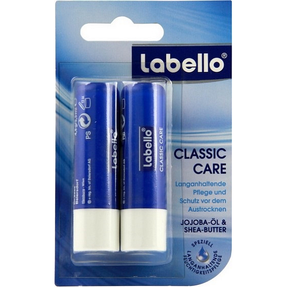 Labello Classic Care balzam na pery 2 x 5,5 g