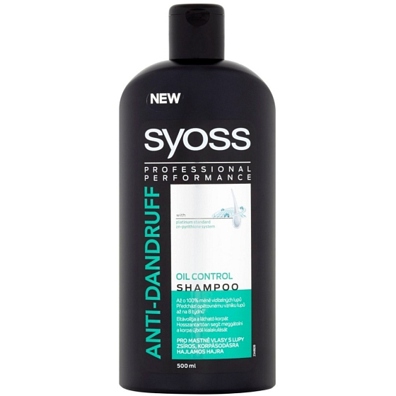 Syoss Anti-Dandruff Oil Control 100 Anti-Grease pre mastné vlasy s lupinami 500 ml