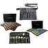 Be Chic! Make-up Artist Professional Art paleta 120 očných tieňov + Professional Art Set Warm paleta 120 očných tieňov + sada 18 kusov kozmetických štetcov + profesionálne puzdro na štetce s opaskom, kozmetická sada