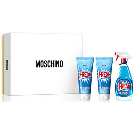 Moschino Fresh Couture toaletná voda pre ženy 50 ml + sprchový gél 50 ml + telové mlieko 50 ml, darčeková sada