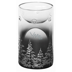 Yankee Candle Winter Trees - krúžok Winter Trees aromaterapeutická sklenená lampa číra a strieborná 15 x 8 cm