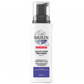 Nioxin System 6 Scalp & Hair Bezoplachová starostlivosti pre výrazne rednúce prírodné i chemicky ošetrené stredne silné až silné vlasy 100 ml