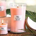 WoodWick Coastal Sunset - Západ slnka na pobreží vonná sviečka s dreveným knôtom a viečkom sklo stredná 275 g