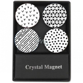 Albi Kryštálové magnetky čiernobiele pruhy 4 kusy