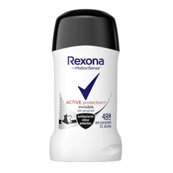 Rexona Active Protection + Invisible tuhý antiperspirant dezodorant stick pre ženy 40 ml