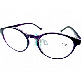 Berkeley Čítacie dioptrické okuliare +3,5 plast fialové matné, okrúhle sklá 1 kus MC2182