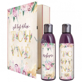 Bohemia Gifts Svokra sprchový gél 200 ml + šampón na vlasy 200 ml, kniha kozmetická sada