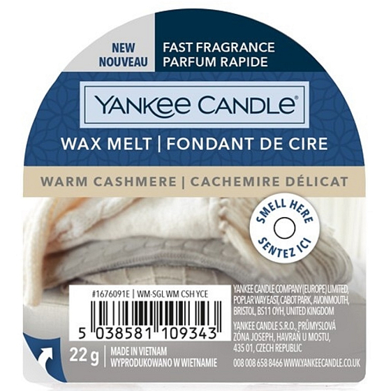 Yankee Candle Warm Cashmere - Teplý kašmírový vonný vosk do aromalampy 22 g