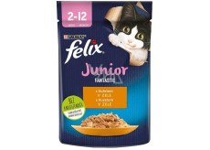 Felix Fantastic Junior kapsička kuracie v želé, kompletné krmivo pre mačiatka do 1 roka 85 g