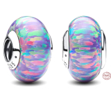 Charm Striebro 925 Opalizujúci fialový prívesok, korálka na náramok symbol