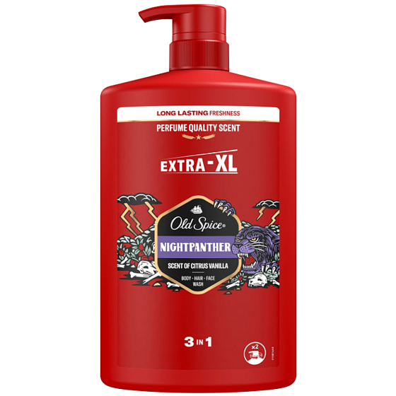Old Spice Night Panther – sprchový gel pro muže s pumpičkou, 1000 ml
