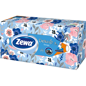 Zewa Deluxe Family Box 3-vrstvové papierové vreckovky, 90 ks