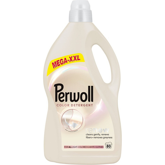 Perwoll Light Colors prací gel na svetlobarévne a biele oblečenie 80 dávok, 4L