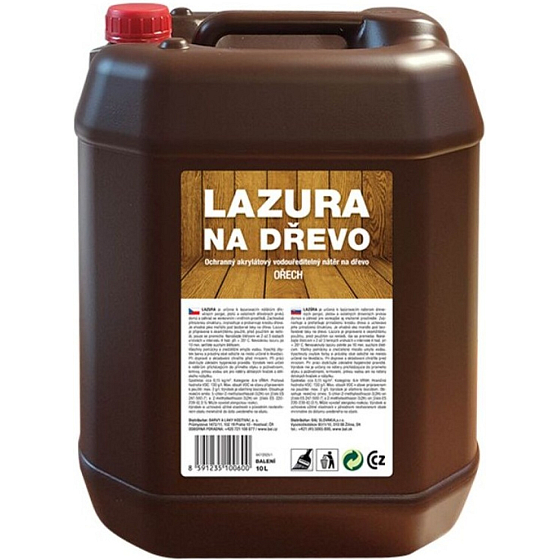 Lazúra na drevo, orech, 10 l