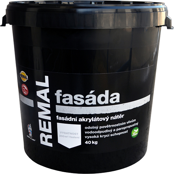 REMAL Fasáda akrylátová fasádna farba biela 40 kg