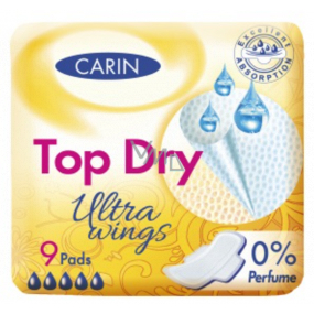 Carine Ultra Wings Top Dry intímne vložky 9 kusov