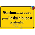 Nekupto Humorná ceduľka Všetko má svoje hranice 15x10 cm 1 kus
