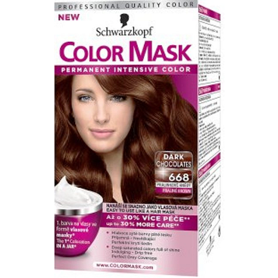Schwarzkopf Color Mask farba na vlasy 668 pralinkový hnedý